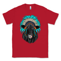 Red black angus indian headdress Classic Tee - JahusDesignShop