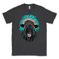 Smoke black angus indian headdress Classic Tee - JahusDesignShop