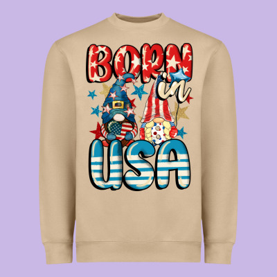 Born In Usa Gnomes 4th Of July Heavyweight Sweatshirt Designed By Cowgirlartshop