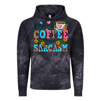 Cloud Black i run on coffee and sarcasm Vintage Hoodie - Zillion Design Studio
