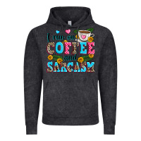 Vintage Black i run on coffee and sarcasm Vintage Hoodie - Zillion Design Studio