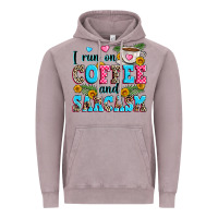 Vintage Zinc i run on coffee and sarcasm Vintage Hoodie - Zillion Design Studio
