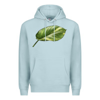 Blue Mist Golden Pothos Leaf Premium Hoodie - LillyAllenDesigns