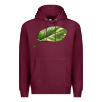 Burgundy Golden Pothos Leaf Premium Hoodie - LillyAllenDesigns