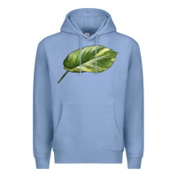 Colony Blue Golden Pothos Leaf Premium Hoodie - LillyAllenDesigns