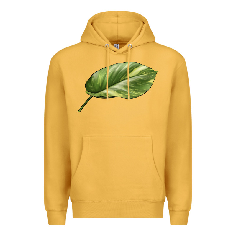 Golden Pothos Leaf Premium Hoodie by LillyAllenDesigns | Teevron