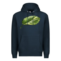 Navy Golden Pothos Leaf Premium Hoodie - LillyAllenDesigns
