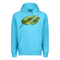 Ocean Blue Golden Pothos Leaf Premium Hoodie - LillyAllenDesigns