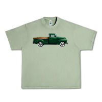 Oil Green western green truck right side view 1 Urban Heavy Tee - FaDigitalArtStudio