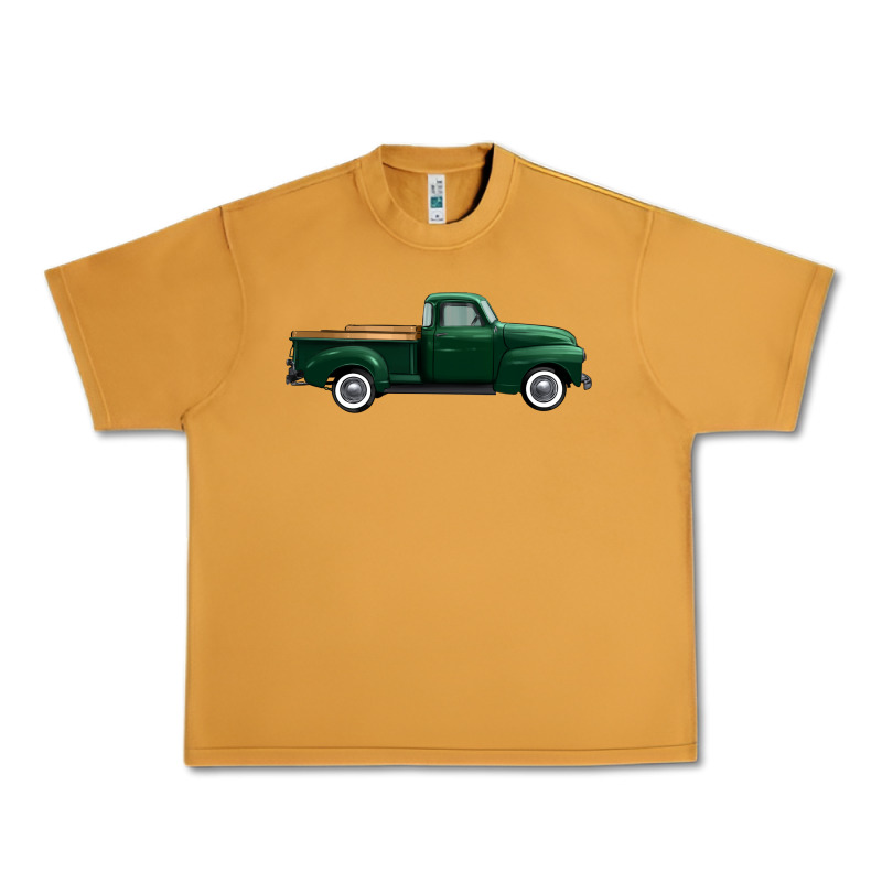 Western Green Truck Right Side View 1 Urban Heavy Tee by FaDigitalArtStudio | Teevron