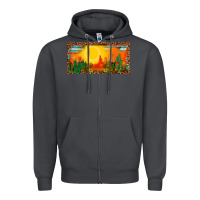 Smoke western  sunset cactus leopard serape   license plate template Zipper Hoodie - BarkalooDesign
