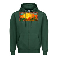 Sports Green western  sunset cactus leopard serape   license plate template Zipper Hoodie - BarkalooDesign