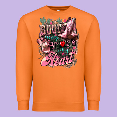 Boots Never Broke My Heart Premium Sweatshirt Designed By Nancycooperartshop