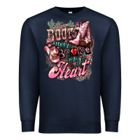 Navy boots never broke my heart Premium Sweatshirt - NancyCooperArtShop
