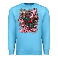 Ocean Blue boots never broke my heart Premium Sweatshirt - NancyCooperArtShop