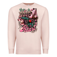 Pale Pink boots never broke my heart Premium Sweatshirt - NancyCooperArtShop
