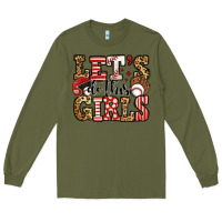 Army Green let's do this girls baseball Long Sleeve Tee - Jasminsmagicworld