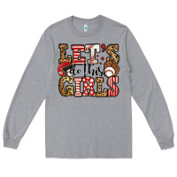 Heather Grey let's do this girls baseball Long Sleeve Tee - Jasminsmagicworld
