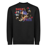 Born To Be Free 4th Of July Heavyweight Sweatshirt | Teevron
