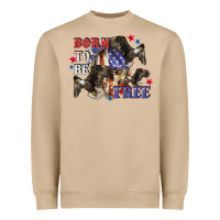 Mushroom Born to be free 4th of july Heavyweight Sweatshirt - CowGirlArtShop