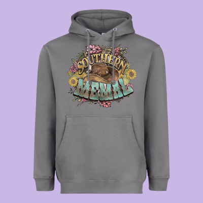Southern Memal Western Flowers Heavyweight Hoodie Designed By Nancycooperartshop