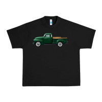 Black western green truck right side view Urban Heavy Tee - FaDigitalArtStudio
