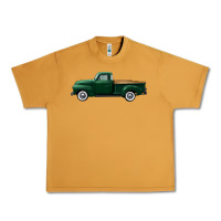 Peanut Butter western green truck right side view Urban Heavy Tee - FaDigitalArtStudio