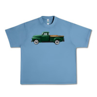 Pebble Blue western green truck right side view Urban Heavy Tee - FaDigitalArtStudio