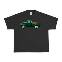 Pigment Black western green truck right side view Urban Heavy Tee - FaDigitalArtStudio
