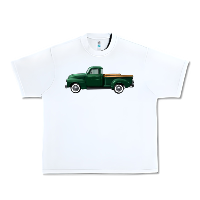 Western Green Truck Right Side View Urban Heavy Tee by FaDigitalArtStudio | Teevron