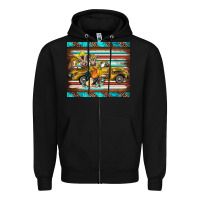 Black western truck farm animals serape leopard turquoise's Zipper Hoodie - BarkalooDesign