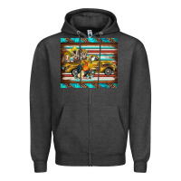 Charcoal Heather western truck farm animals serape leopard turquoise's Zipper Hoodie - BarkalooDesign