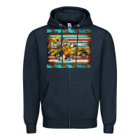Navy western truck farm animals serape leopard turquoise's Zipper Hoodie - BarkalooDesign