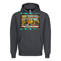 Smoke western truck farm animals serape leopard turquoise's Zipper Hoodie - BarkalooDesign