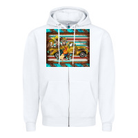 White western truck farm animals serape leopard turquoise's Zipper Hoodie - BarkalooDesign