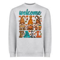 Heather Grey welcome fall gnome Heavyweight Sweatshirt - HRA Design Shop