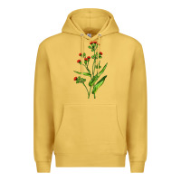 Antique Gold Tassel Flower Illustrations Premium Hoodie - LillyAllenDesigns