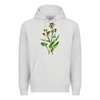 Dove Grey Tassel Flower Illustrations Premium Hoodie - LillyAllenDesigns