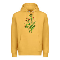 Mustard Tassel Flower Illustrations Premium Hoodie - LillyAllenDesigns