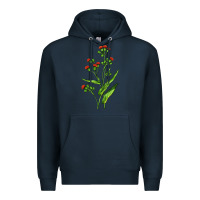 Navy Tassel Flower Illustrations Premium Hoodie - LillyAllenDesigns