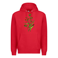 Red Tassel Flower Illustrations Premium Hoodie - LillyAllenDesigns