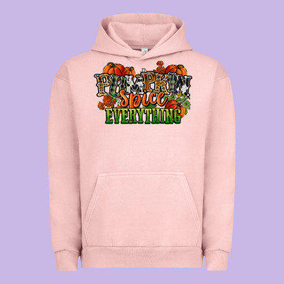 Pumpkin Spice Everything Fall Urban Hoodie Designed By Nancycooperartshop