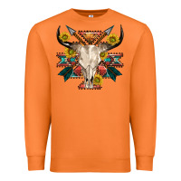 Carrot aztec western bull skull Premium Sweatshirt - NancyCooperArtShop