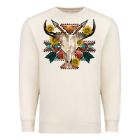 Aztec Western Bull Skull Premium Sweatshirt | Teevron