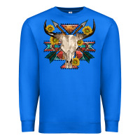True Royal aztec western bull skull Premium Sweatshirt - NancyCooperArtShop