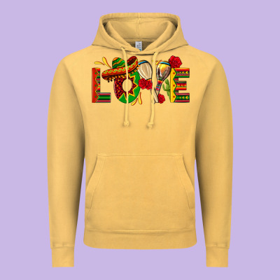 Mexico Love Vintage Hoodie Designed By Texasbilliewilder