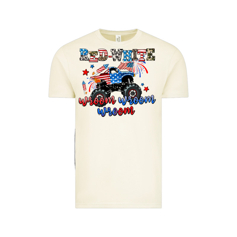 Red White Wroom Wroom Wroom Vintage Tee by AdoDesignShop | Teevron