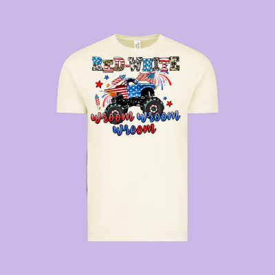 Red White Wroom Wroom Wroom Vintage Tee Designed By Adodesignshop