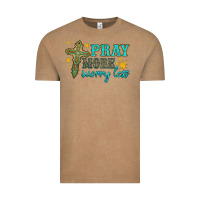Vintage Coffee pray more worry less Vintage Tee - HRA Design Shop