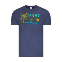Vintage Denim pray more worry less Vintage Tee - HRA Design Shop